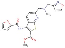 methyl 3-(2-furoylamino)-6-{[(3-isoxazolylmethyl)(methyl)amino]methyl}thieno[2,3-b]pyridine-2-carboxylate