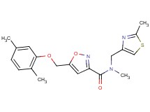 5-[(2,5-dimethylphenoxy)methyl]-N-methyl-N-[(2-methyl-1,3-thiazol-4-yl)methyl]isoxazole-3-carboxamide