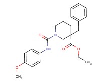 ethyl 3-benzyl-1-{[(4-methoxyphenyl)amino]carbonyl}-3-piperidinecarboxylate