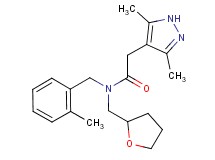2-(3,5-dimethyl-1H-pyrazol-4-yl)-N-(2-methylbenzyl)-N-(tetrahydrofuran-2-ylmethyl)acetamide