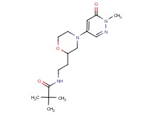 2,2-dimethyl-N-{2-[4-(1-methyl-6-oxo-1,6-dihydro-4-pyridazinyl)-2-morpholinyl]ethyl}propanamide
