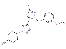 (cis-4-{4-[1-(3-methoxybenzyl)-1H-1,2,4-triazol-5-yl]-1H-1,2,3-triazol-1-yl}cyclohexyl)amine