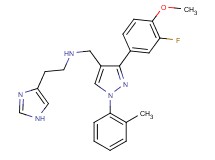 N-{[3-(3-fluoro-4-methoxyphenyl)-1-(2-methylphenyl)-1H-pyrazol-4-yl]methyl}-2-(1H-imidazol-4-yl)ethanamine
