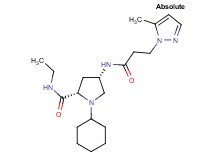 (4S)-1-cyclohexyl-N-ethyl-4-{[3-(5-methyl-1H-pyrazol-1-yl)propanoyl]amino}-L-prolinamide