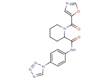 1-(1,3-oxazol-5-ylcarbonyl)-N-[4-(1H-tetrazol-1-yl)phenyl]piperidine-2-carboxamide