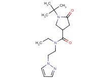 1-tert-butyl-N-ethyl-5-oxo-N-[2-(1H-pyrazol-1-yl)ethyl]-3-pyrrolidinecarboxamide