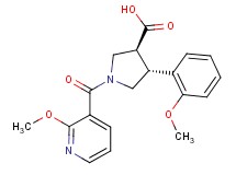 (3S*,4R*)-4-(2-methoxyphenyl)-1-[(2-methoxypyridin-3-yl)carbonyl]pyrrolidine-3-carboxylic acid