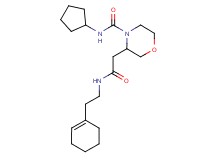 3-(2-{[2-(1-cyclohexen-1-yl)ethyl]amino}-2-oxoethyl)-N-cyclopentyl-4-morpholinecarboxamide