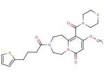 9-methoxy-3-[4-(2-thienyl)butanoyl]-10-(4-thiomorpholinylcarbonyl)-2,3,4,5-tetrahydropyrido[1,2-d][1,4]diazepin-7(1H)-one