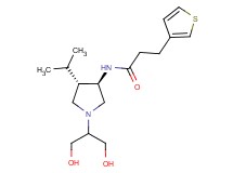 N-{rel-(3R,4S)-1-[2-hydroxy-1-(hydroxymethyl)ethyl]-4-isopropyl-3-pyrrolidinyl}-3-(3-thienyl)propanamide hydrochloride