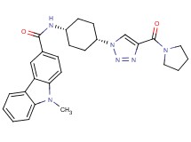 9-methyl-N-{cis-4-[4-(1-pyrrolidinylcarbonyl)-1H-1,2,3-triazol-1-yl]cyclohexyl}-9H-carbazole-3-carboxamide