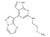 N-(2-methoxyethyl)-4-pyrazolo[1,5-a]pyrimidin-3-yl-1H-pyrrolo[2,3-b]pyridin-6-amine