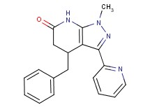 4-benzyl-1-methyl-3-pyridin-2-yl-1,4,5,7-tetrahydro-6H-pyrazolo[3,4-b]pyridin-6-one