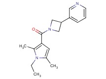 3-{1-[(1-ethyl-2,5-dimethyl-1H-pyrrol-3-yl)carbonyl]-3-azetidinyl}pyridine