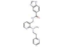 N-({2-[methyl(2-pyridin-2-ylethyl)amino]pyridin-3-yl}methyl)-1H-benzimidazole-5-carboxamide