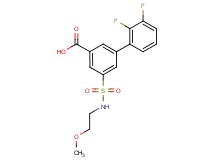 2',3'-difluoro-5-{[(2-methoxyethyl)amino]sulfonyl}biphenyl-3-carboxylic acid
