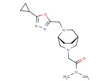 2-{(1S*,5R*)-6-[(5-cyclopropyl-1,3,4-oxadiazol-2-yl)methyl]-3,6-diazabicyclo[3.2.2]non-3-yl}-N,N-dimethylacetamide