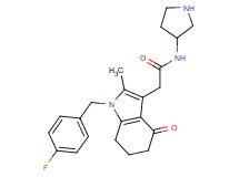 2-[1-(4-fluorobenzyl)-2-methyl-4-oxo-4,5,6,7-tetrahydro-1H-indol-3-yl]-N-pyrrolidin-3-ylacetamide