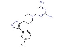 6-{4-[4-(3-methylphenyl)-1H-pyrazol-5-yl]piperidin-1-yl}pyrimidine-2,4-diamine