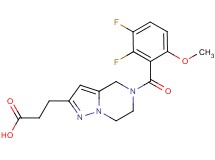 3-[5-(2,3-difluoro-6-methoxybenzoyl)-4,5,6,7-tetrahydropyrazolo[1,5-a]pyrazin-2-yl]propanoic acid