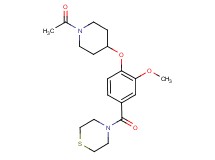 4-{4-[(1-acetyl-4-piperidinyl)oxy]-3-methoxybenzoyl}thiomorpholine