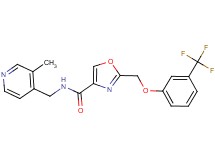 N-[(3-methyl-4-pyridinyl)methyl]-2-{[3-(trifluoromethyl)phenoxy]methyl}-1,3-oxazole-4-carboxamide