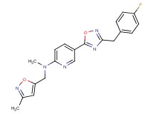 5-[3-(4-fluorobenzyl)-1,2,4-oxadiazol-5-yl]-N-methyl-N-[(3-methyl-5-isoxazolyl)methyl]-2-pyridinamine