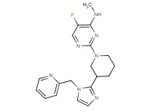 5-fluoro-N-methyl-2-{3-[1-(2-pyridinylmethyl)-1H-imidazol-2-yl]-1-piperidinyl}-4-pyrimidinamine