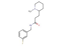N-(3-fluorobenzyl)-3-(1-methyl-2-piperidinyl)propanamide