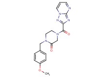 1-(4-methoxybenzyl)-4-([1,2,4]triazolo[1,5-a]pyrimidin-2-ylcarbonyl)-2-piperazinone