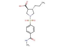 (3S*,4S*)-1-({4-[(methylamino)carbonyl]phenyl}sulfonyl)-4-propyl-3-pyrrolidinecarboxylic acid