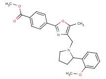 methyl 4-(4-{[2-(2-methoxyphenyl)-1-pyrrolidinyl]methyl}-5-methyl-1,3-oxazol-2-yl)benzoate
