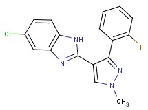5-chloro-2-[3-(2-fluorophenyl)-1-methyl-1H-pyrazol-4-yl]-1H-benzimidazole