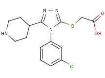 {[4-(3-chlorophenyl)-5-piperidin-4-yl-4H-1,2,4-triazol-3-yl]thio}acetic acid