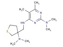 N~4~-{[3-(dimethylamino)tetrahydro-3-thienyl]methyl}-N~2~,N~2~,5,6-tetramethylpyrimidine-2,4-diamine