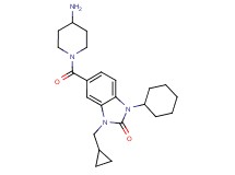 5-[(4-amino-1-piperidinyl)carbonyl]-1-cyclohexyl-3-(cyclopropylmethyl)-1,3-dihydro-2H-benzimidazol-2-one hydrochloride