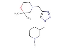 2,2-dimethyl-4-{[1-(3-piperidinylmethyl)-1H-1,2,3-triazol-4-yl]methyl}morpholine bis(trifluoroacetate)