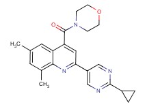 2-(2-cyclopropyl-5-pyrimidinyl)-6,8-dimethyl-4-(4-morpholinylcarbonyl)quinoline