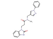 N-methyl-3-(2-oxo-2,3-dihydro-1H-benzimidazol-1-yl)-N-[(1-phenyl-1H-pyrazol-4-yl)methyl]propanamide