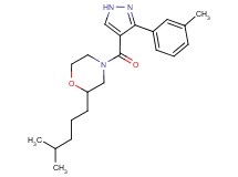 2-(4-methylpentyl)-4-{[3-(3-methylphenyl)-1H-pyrazol-4-yl]carbonyl}morpholine