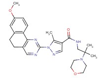 1-(8-methoxy-5,6-dihydrobenzo[h]quinazolin-2-yl)-5-methyl-N-[2-methyl-2-(4-morpholinyl)propyl]-1H-pyrazole-4-carboxamide