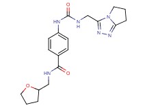 4-({[(6,7-dihydro-5H-pyrrolo[2,1-c][1,2,4]triazol-3-ylmethyl)amino]carbonyl}amino)-N-(tetrahydrofuran-2-ylmethyl)benzamide