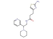 3-(2-amino-1,3-thiazol-4-yl)-N-(2-piperidin-1-yl-2-pyridin-3-ylethyl)propanamide