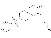 2-(2-methoxyethyl)-9-(phenylsulfonyl)-2,9-diazaspiro[5.5]undecan-3-one