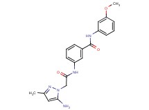 3-{[(5-amino-3-methyl-1H-pyrazol-1-yl)acetyl]amino}-N-(3-methoxyphenyl)benzamide