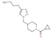 4-[(4-butyl-1H-1,2,3-triazol-1-yl)methyl]-1-(cyclopropylcarbonyl)piperidine