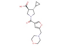 (3S*,4S*)-4-cyclopropyl-1-[5-(4-morpholinylmethyl)-3-furoyl]-3-pyrrolidinecarboxylic acid