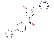 1-(2-pyridinylmethyl)-4-{[4-(1,3-thiazol-2-yl)-1-piperazinyl]carbonyl}-2-pyrrolidinone