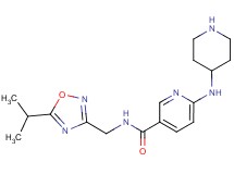 N-[(5-isopropyl-1,2,4-oxadiazol-3-yl)methyl]-6-(piperidin-4-ylamino)nicotinamide