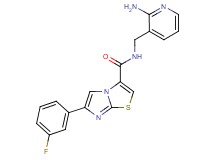 N-[(2-aminopyridin-3-yl)methyl]-6-(3-fluorophenyl)imidazo[2,1-b][1,3]thiazole-3-carboxamide